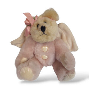 The Boyds Bear Collection Articulated Angel Christmas Ornament Plush White Tag